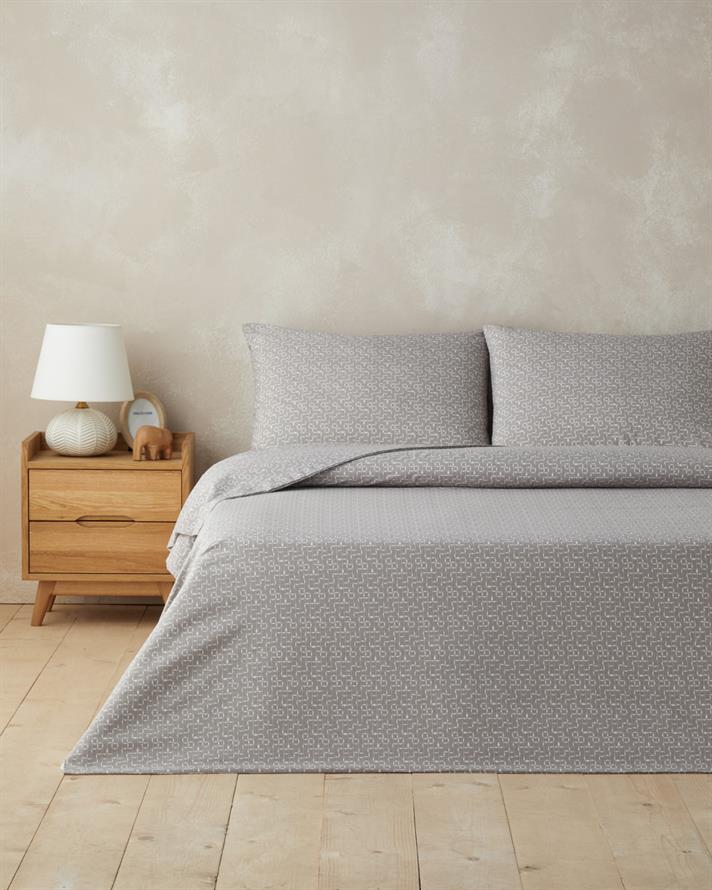 Geomora Kolay Ütülenir Çift Kişilik Nevresim Takımı 200x220 cm Vizon