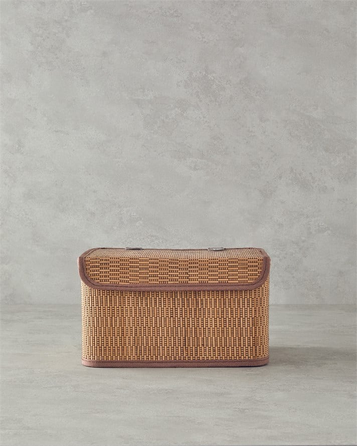Gina Bambu Saklama Kutusu 28x20x18 cm Kahve