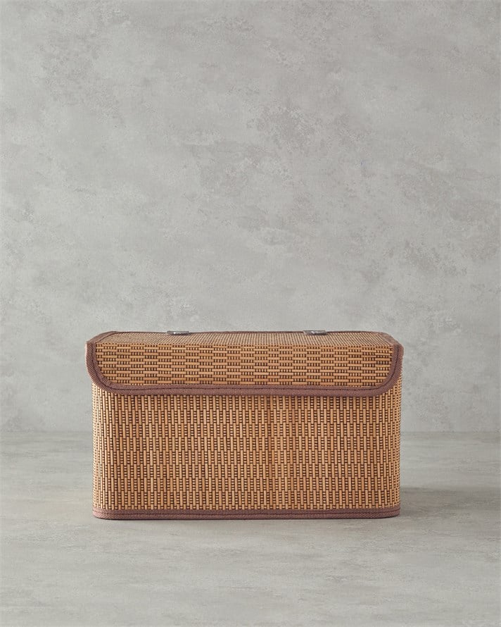 Gina Bambu Saklama Kutusu 33x23x20 cm Kahve