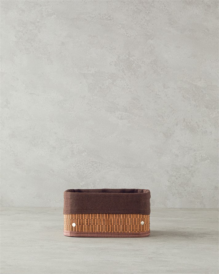 Gina Bambu Sepet 20x15x10 cm Koyu Kahverengi