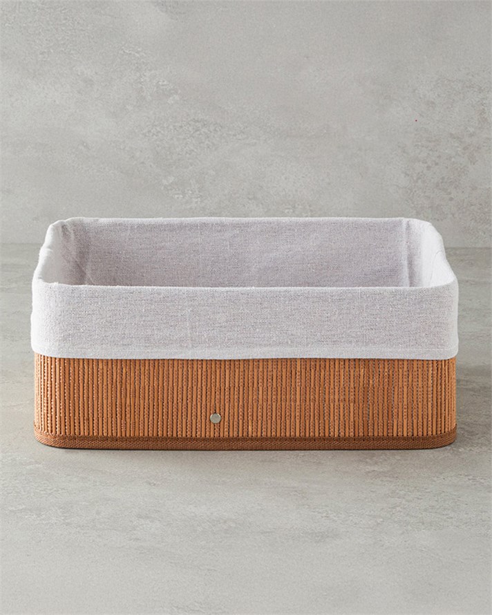 Gina Bambu Sepet 36x26x14 cm Açık Kahverengi