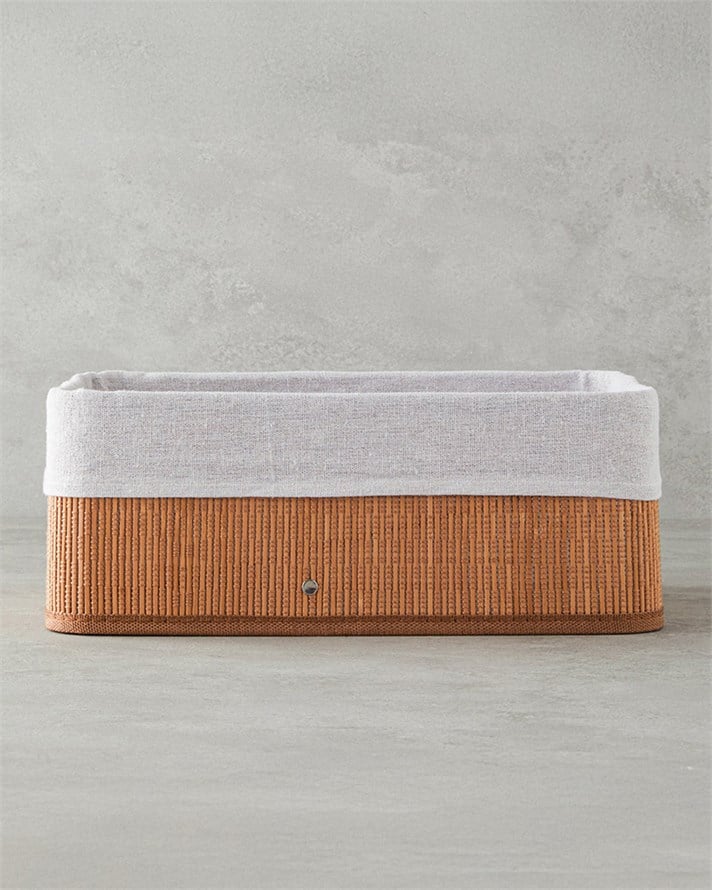 Gina Bambu Sepet 36x26x14 cm Açık Kahverengi