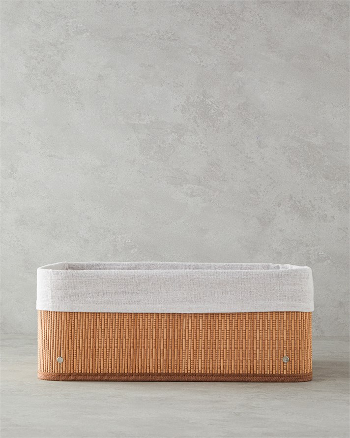 Gina Bambu Sepet 40x30x16 cm Açık Kahverengi