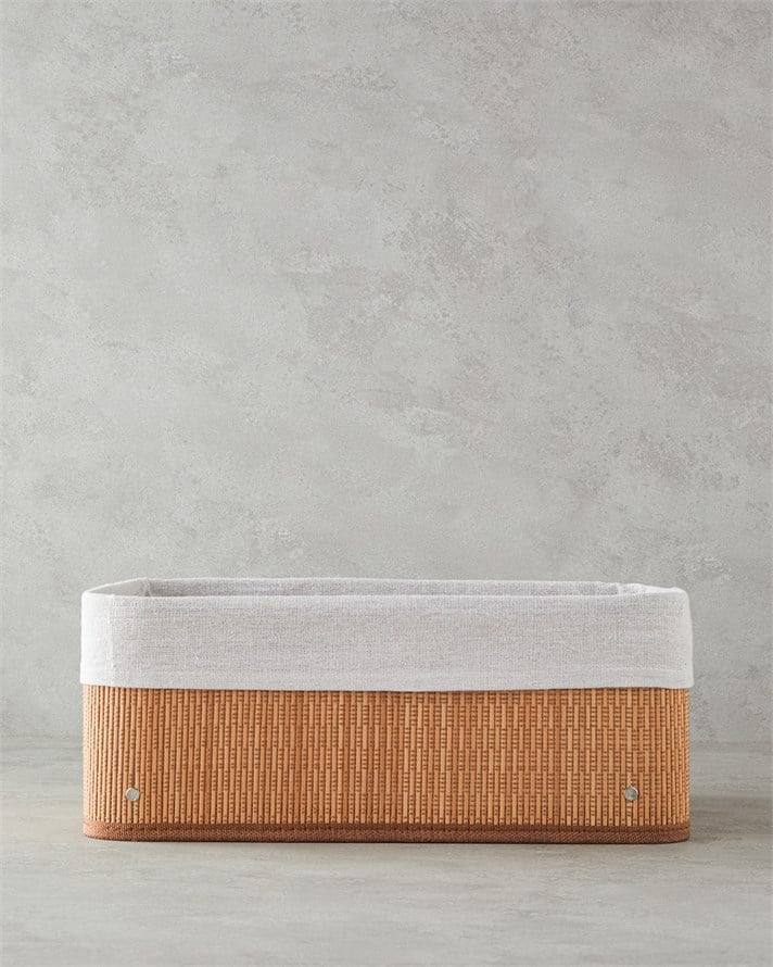 Gina Bambu Sepet 40x30x16 cm Açık Kahverengi