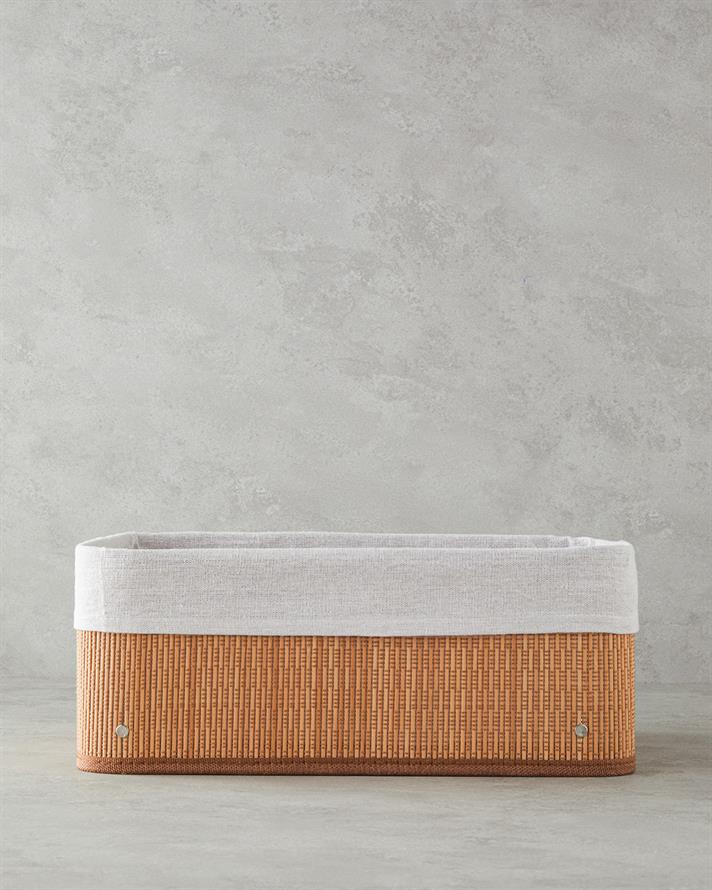 Gina Bambu Sepet Açık Kahverengi