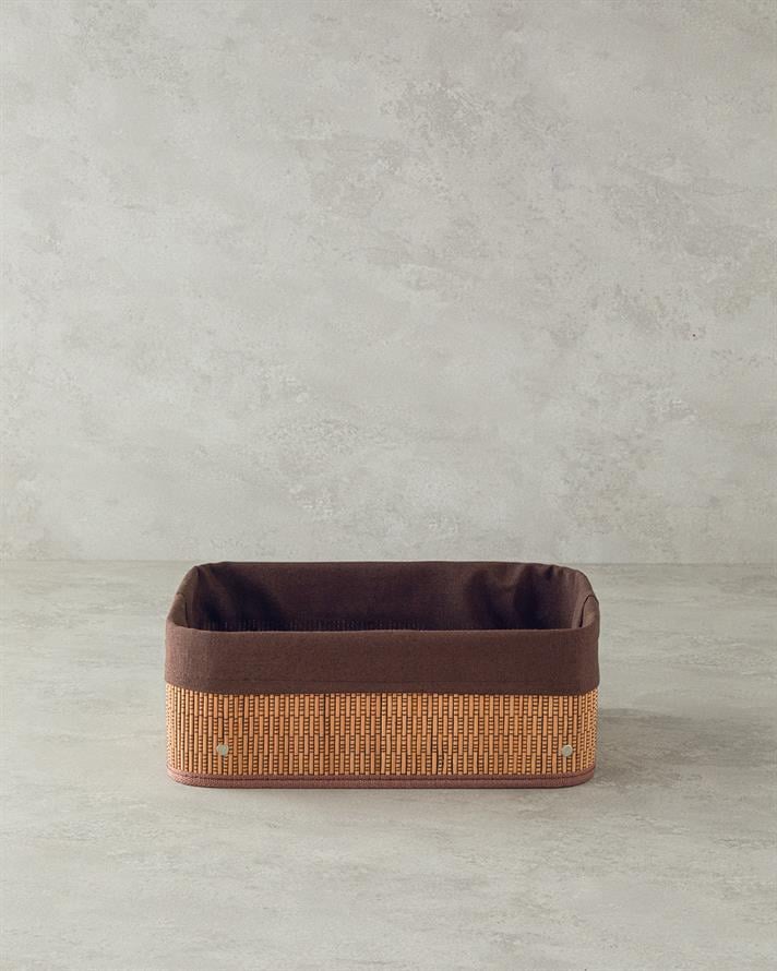 Gina Bambu Sepet 32x22x12 cm Koyu Kahverengi