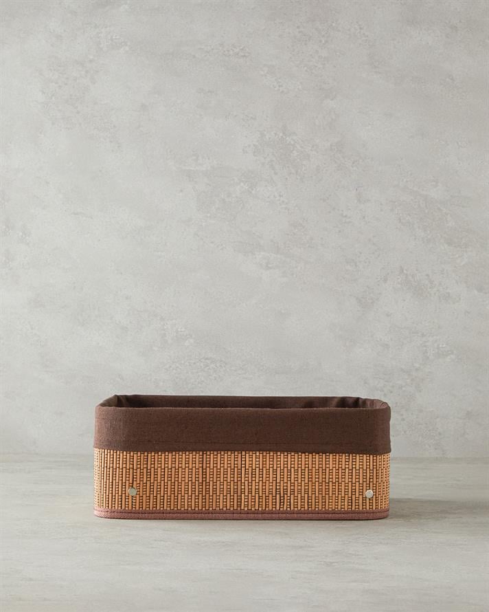 Gina Bambu Sepet Koyu Kahverengi