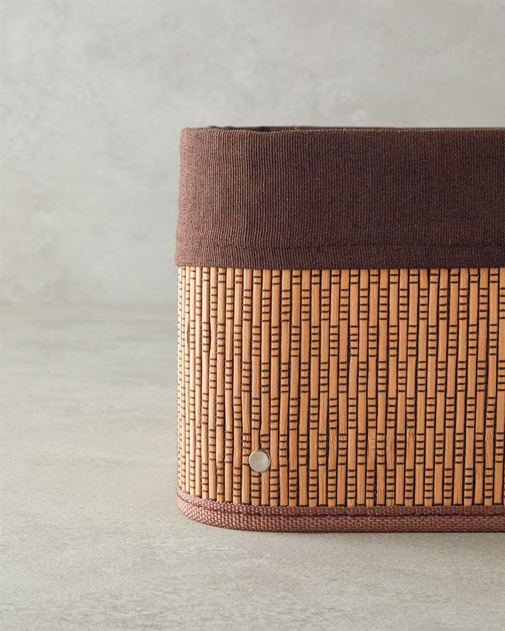 Gina Bambu Sepet Koyu Kahverengi