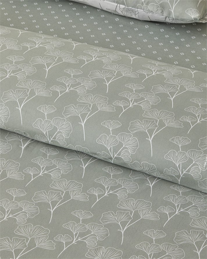 Gingko Çift Kişilik Nevresim Takımı 200x220 cm Gri