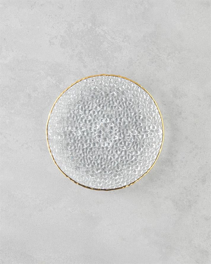 Giselle Cam Pasta Tabağı 16 cm Gold