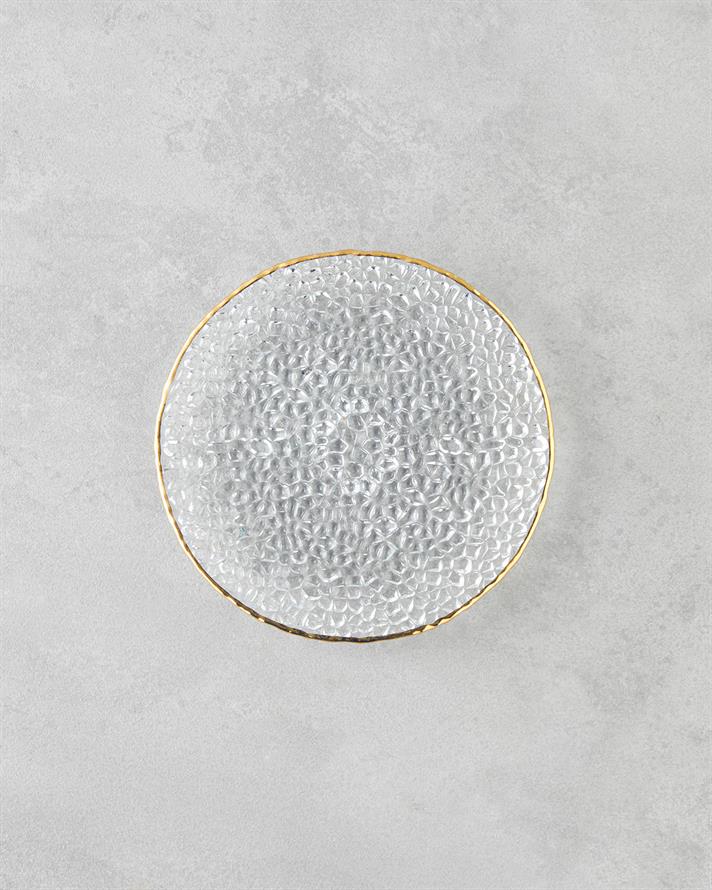 Giselle Cam Pasta Tabağı 16 cm Gold