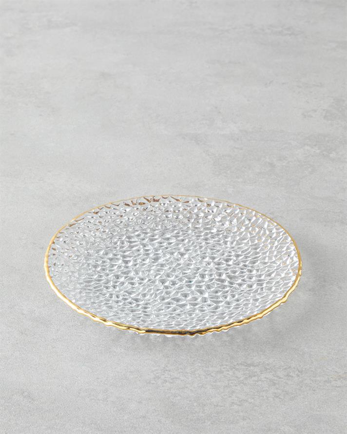 Giselle Cam Pasta Tabağı 16 cm Gold