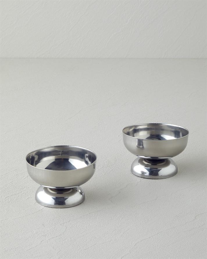 Glacial Paslanmaz Çelik 2li Cup - Dondurma Kasesi 200 ml Silver