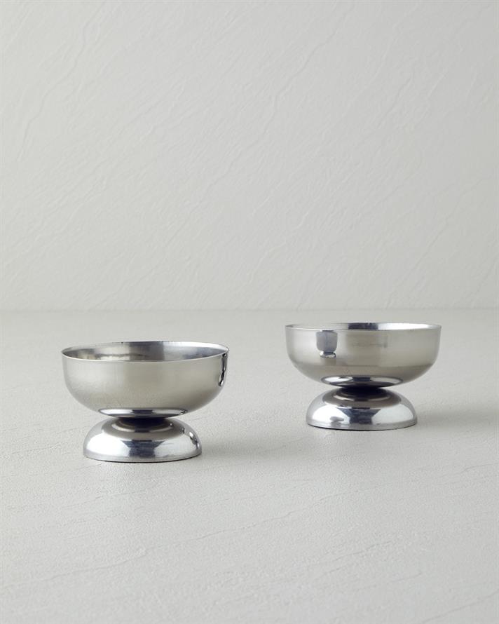 Glacial Paslanmaz Çelik 2li Cup - Dondurma Kasesi 200 ml Silver