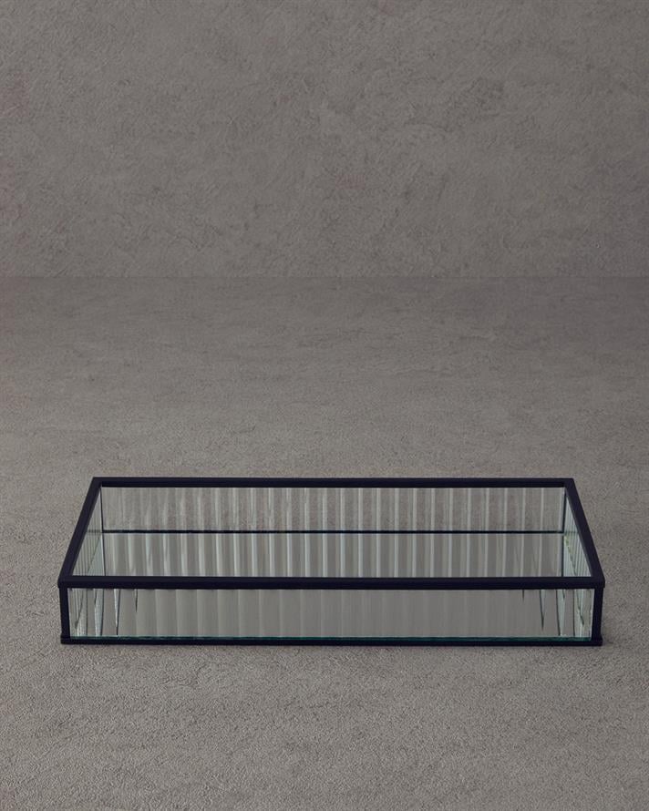 Glamour Aynalı Tepsi Siyah