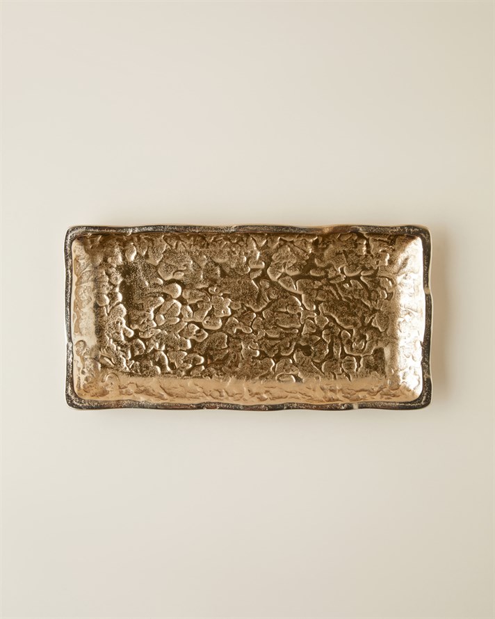 Glare Alüminyum Dekoratif Tepsi Gold