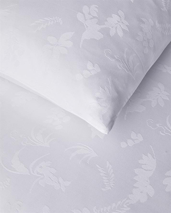 Glare Jakarlı Çift Kişilik Nevresim Takımı 200x220 cm Beyaz