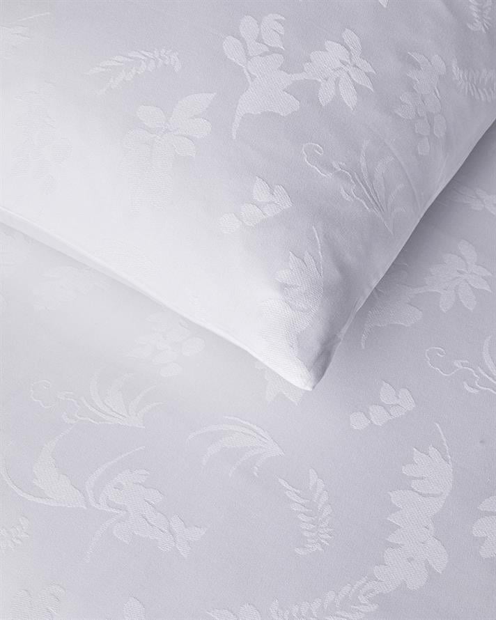 Glare Jakarlı Tek Kişilik Nevresim Takımı 160x220 cm Beyaz