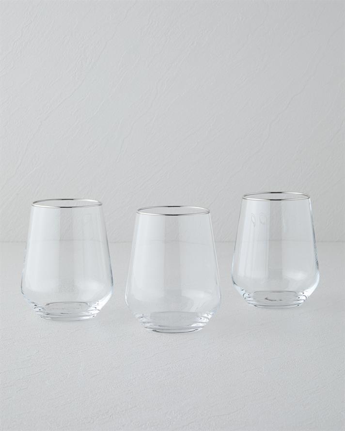 Gleam Cam 3lü Bardak 425 ml Silver