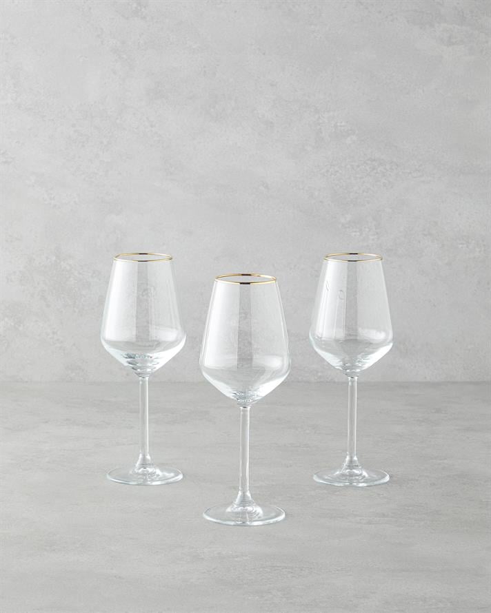 Gleam Cam 3lü Kadeh 350 ml Gold