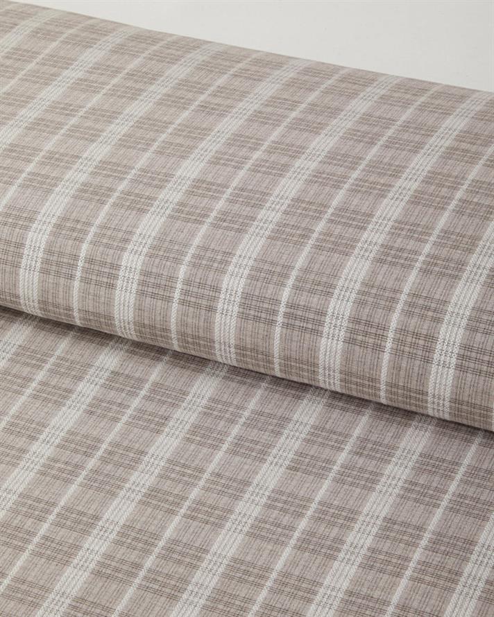 Glen Plaid İpliği Boyalı Tek Kişilik Çarşaflı Nevresim Takımı 160x220 cm Koyu Bej