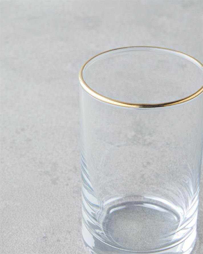 Glint Cam 6lı Kahve Yanı Bardak 125 ml Gold