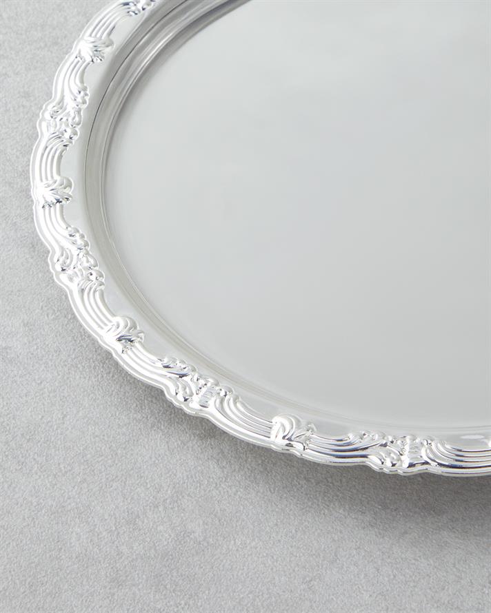 Glint Metal İkram Tepsisi 20 cm Silver
