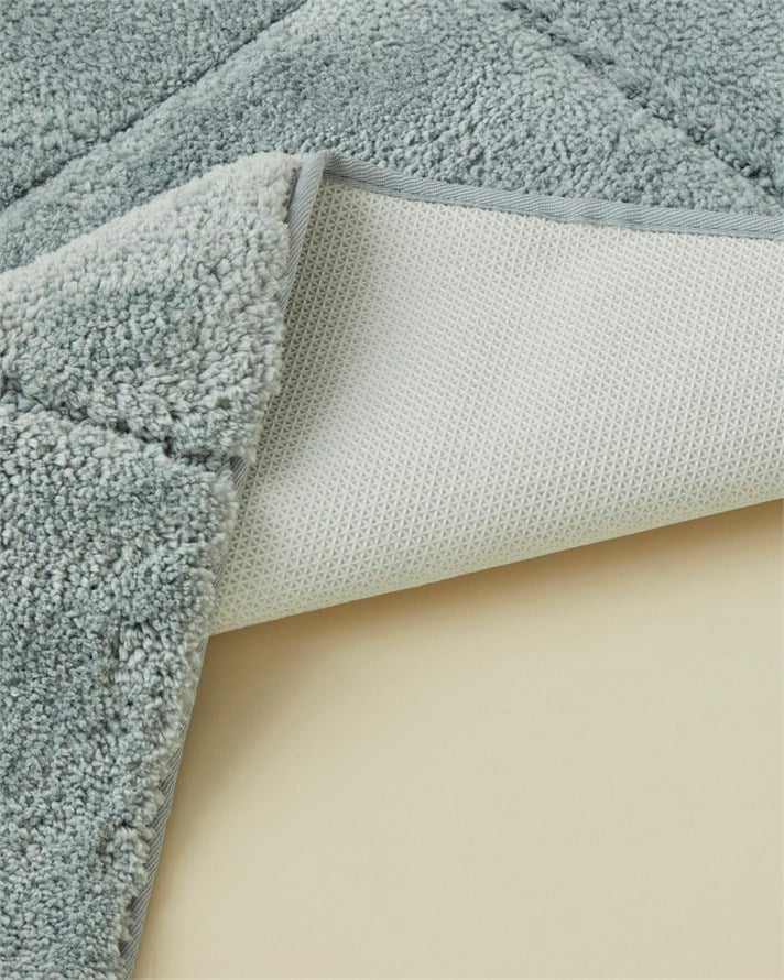 Glintar Kaydırmaz Taban Banyo Paspası Seti 60x90 + 40x60 cm Gri