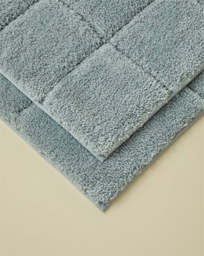 Glintar Kaydırmaz Taban Banyo Paspası Seti 60x90 + 40x60 cm Gri