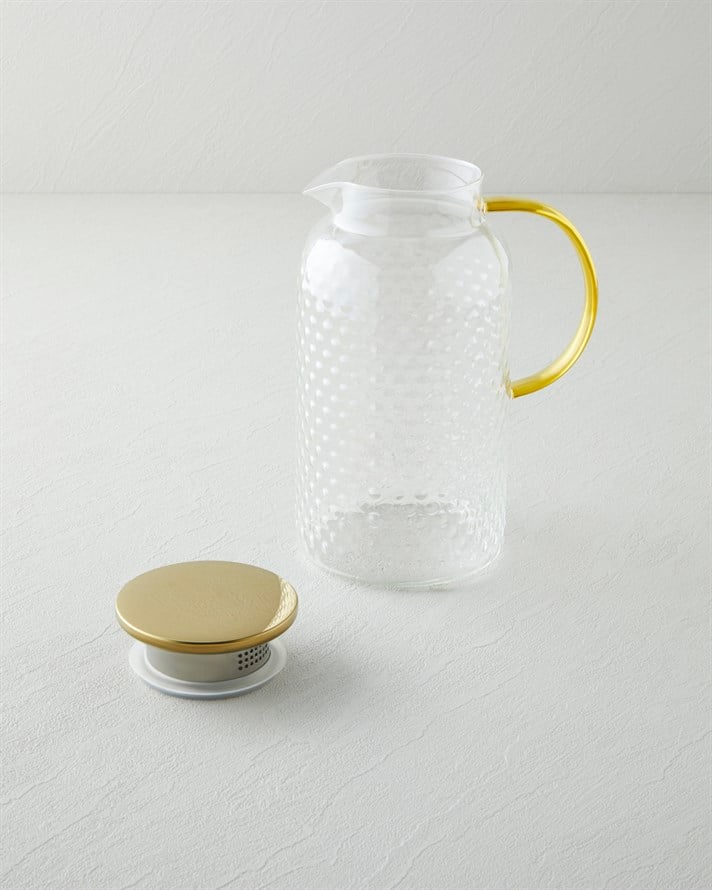 Glinza Borosilikat Sürahi 1800 ml Gold
