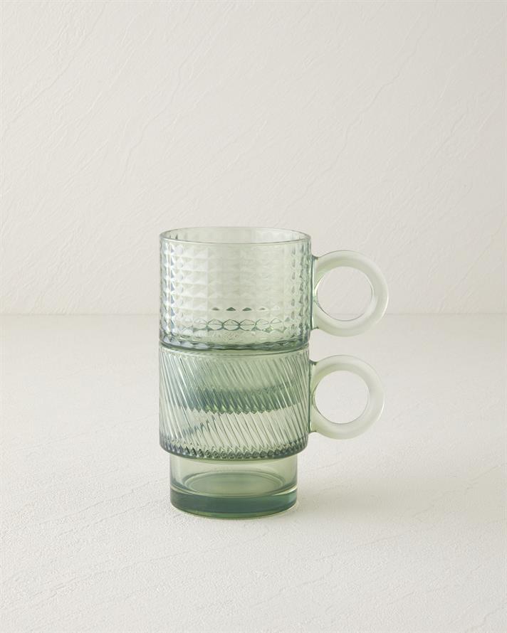 Gloss Cam 2li Kupa 300 ml Yeşil