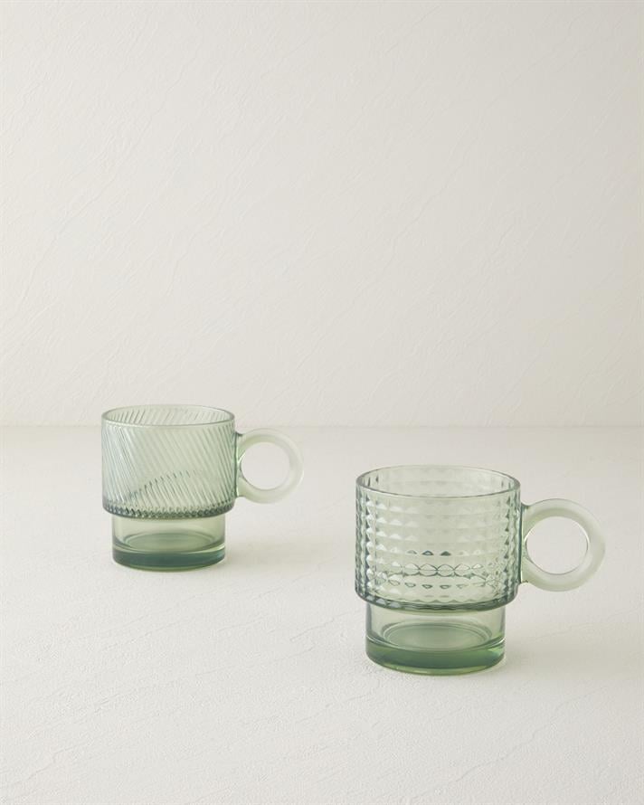 Gloss Cam 2li Kupa 300 ml Yeşil