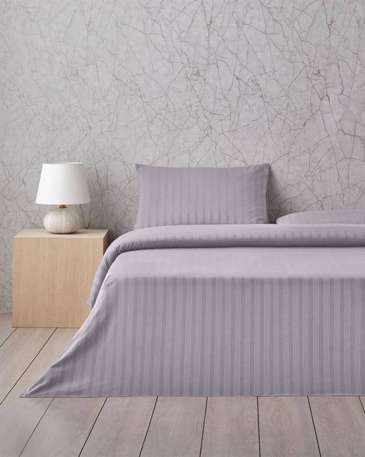 Glossy Kolay Ütülenir Perkal Çift Kişilik Nevresim Takımı 200x220 cm Gri