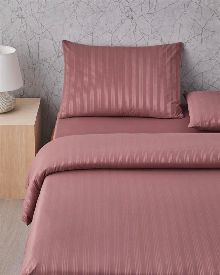 Glossy Kolay Ütülenir Perkal Çift Kişilik Nevresim Takımı 200x220 cm Sisli Mürdüm