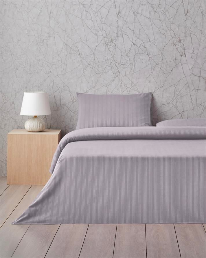 Glossy Kolay Ütülenir Perkal Tek Kişilik Nevresim Takımı 160x220 cm Gri