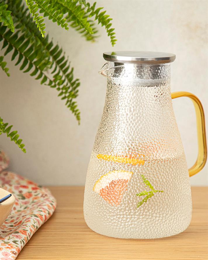 Glow Borosilikat Cam Sürahi 1800 ml Şeffaf