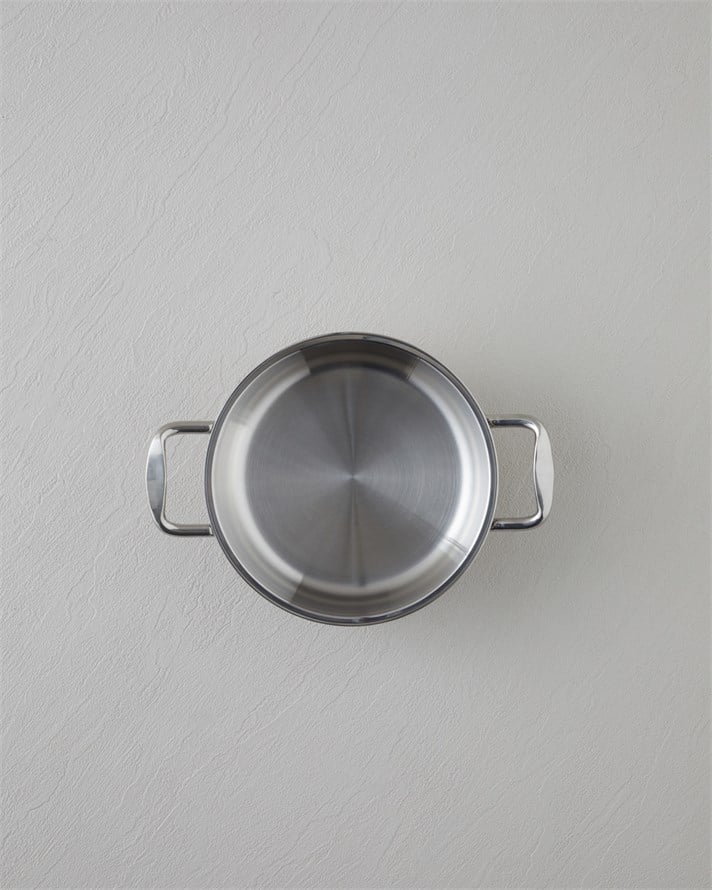 Glow Çelik Cam Kapaklı Sahan 14x5 cm Silver
