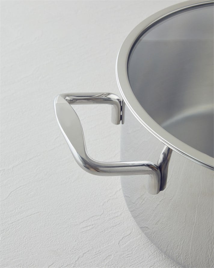 Glow Çelik Derin Tencere 20x10 cm Silver