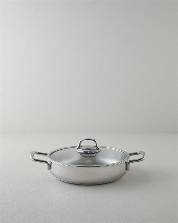 Glow Çelik Sığ Tencere 26x6 cm Silver