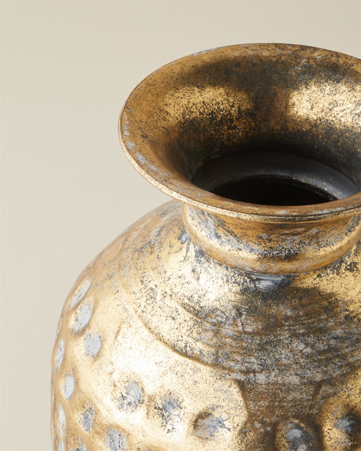 Glow Metal Vazo 29 cm Gold