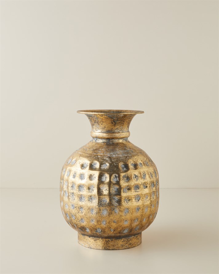 Glow Metal Vazo 29 cm Gold