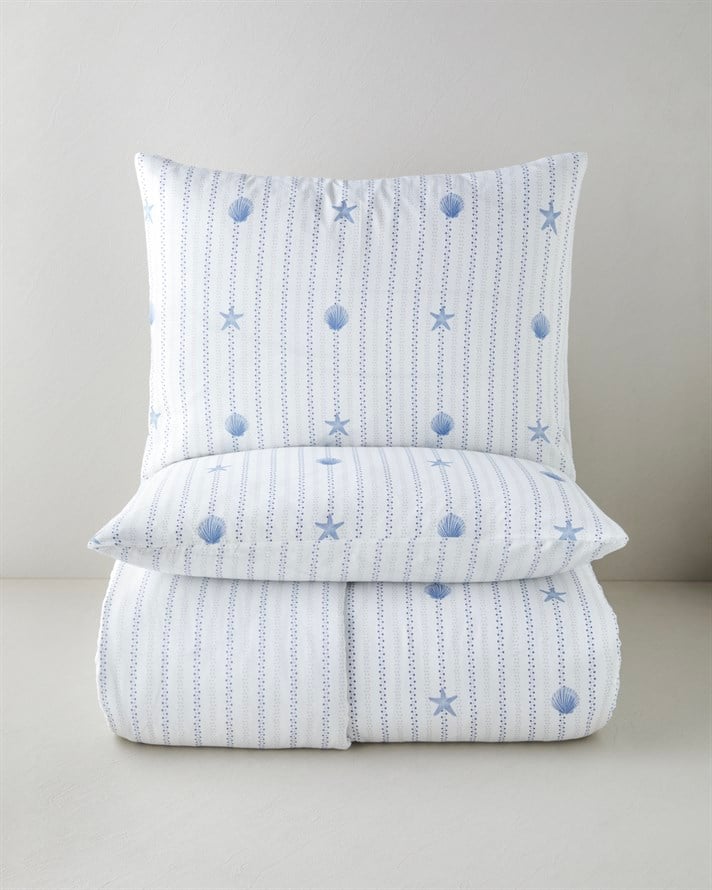 Glow Shell Kolay Ütülenir Çift Kişilik Nevresim Seti 200x220 cm Açık Mavi