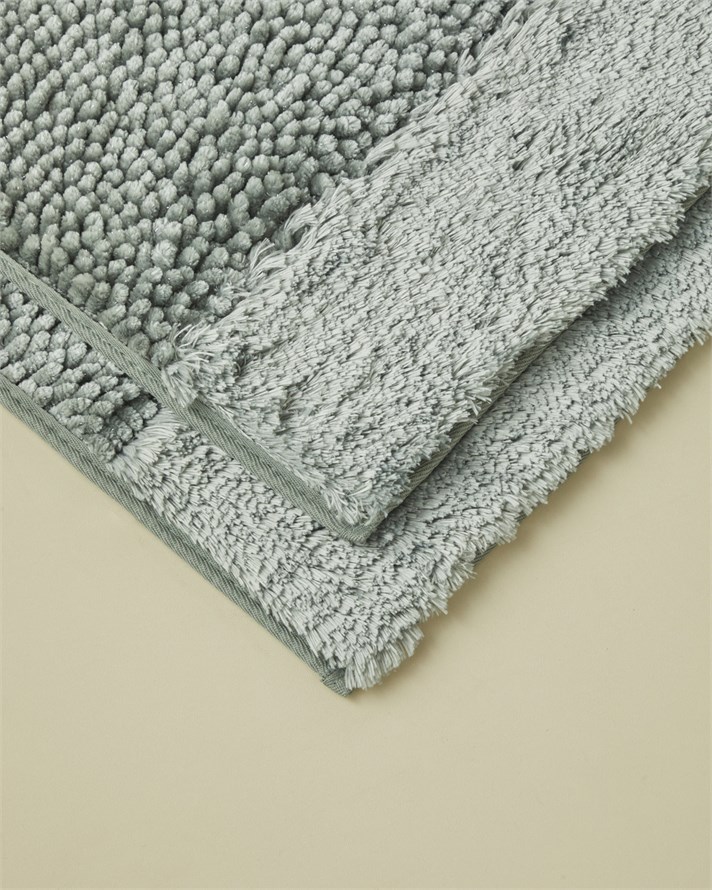 Glowli Kaydırmaz Taban Banyo Paspası Seti 60x90 + 40x60 cm Yeşil