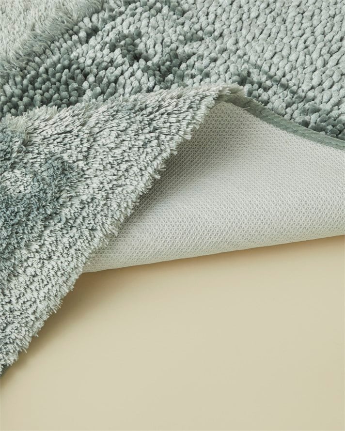 Glowli Kaydırmaz Taban Banyo Paspası Seti 60x90 + 40x60 cm Yeşil