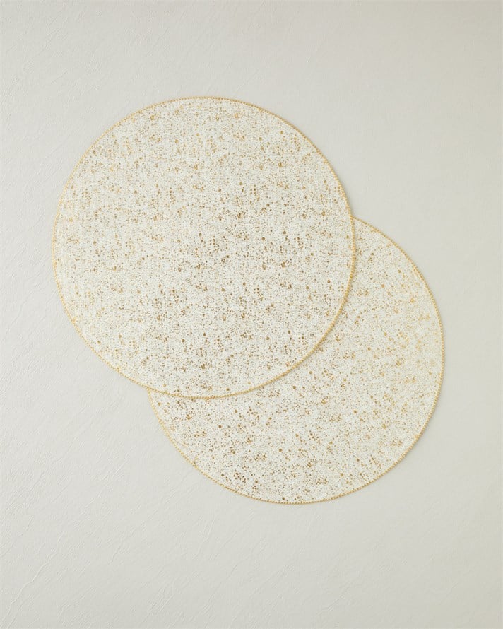 Gold Elegance Polyester 2li Amerikan Servis 38 cm Gold Bej