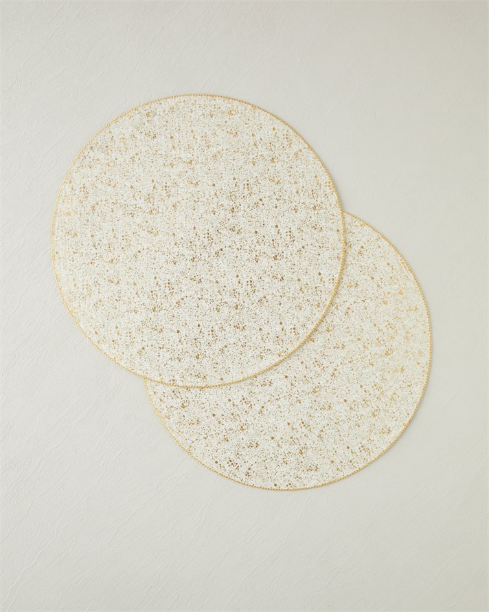 Gold Elegance Polyester 2li Amerikan Servis 38 cm Gold Bej