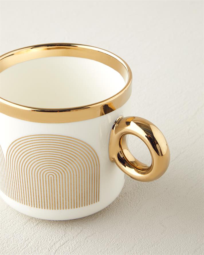 Gold Helix New Bone China Kupa 380 ml Gold