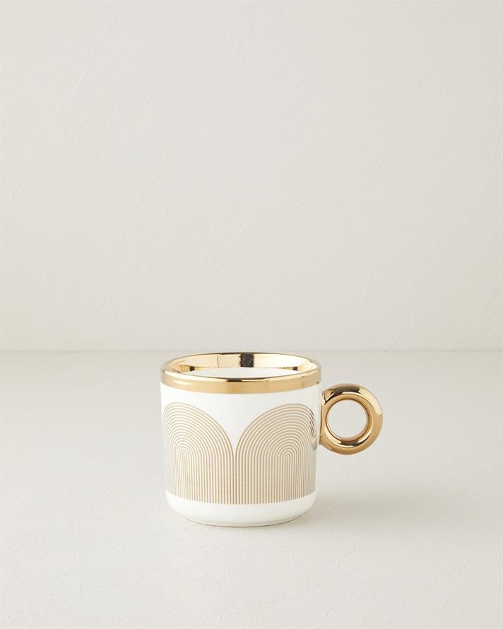Gold Helix New Bone China Kupa 380 ml Gold