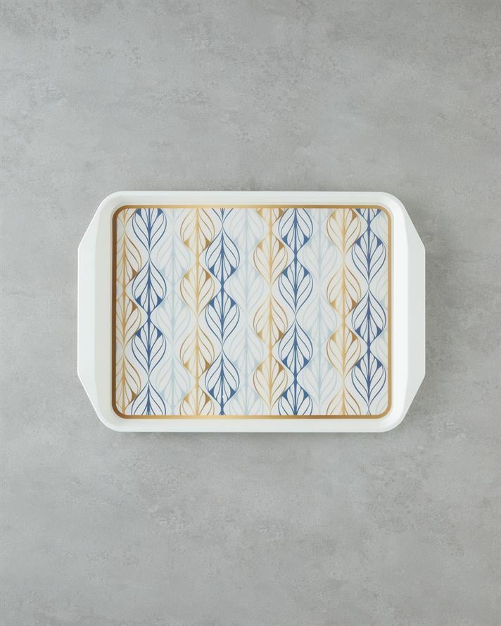 Golden Harmony PP Kaydırmaz Tepsi Lacivert – Gold