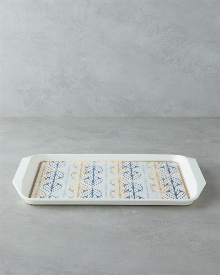 Golden Harmony PP Kaydırmaz Tepsi 39x30 cm Lacivert – Gold